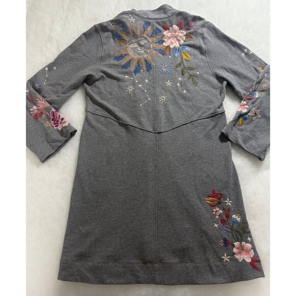 New Johnny Was Celestia Embroidered Coat Womens L Wearable Art Fairy Boho Whimsy - Picture 8 of 16